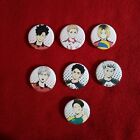 Custom Handmade Anime Manga Vollyball Character Button Pins Set of 7 !