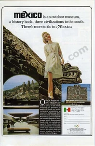 México 1966 Viajes Turismo Vacaciones Gran Antiguo Anuncio Impreso Idea Única de Regalo (3844) - Imagen 1 de 1