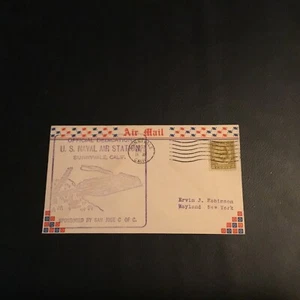 FDC 1933 #DEDICATION OF U.S. NAVAL AIR STATION SUNNYVALE SAN FRANCISCO 8C Stamp - Picture 1 of 2