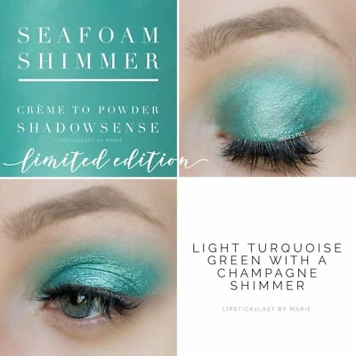 Seafoam Shimmer ShadowSense a turquoise green champagne eyeshadow.  New Sealed - Image 1 of 4