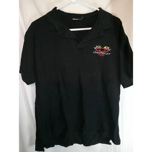 Vintage Chevrolet Racing Polo Shirt Embroidered Logo Short Sleeve Black Small - Picture 1 of 3
