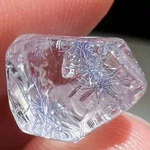 Hermoso espécimen de pulido de cristal de dumortierita azul natural muy raro de 4,4 quilates - Imagen 1 de 11