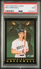 1991 Fleer Baseball MIKE GREENWELL #8 Pro-Visions PSA 9 MINT New Grade + Case