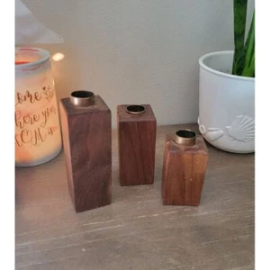 Candelabros Wood Trio 3 - Imagen 1 de 4