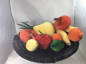 Vintage Paper accordion style Fruit Basket Decoration, Harvest, Fall  - Picture 1 of 11