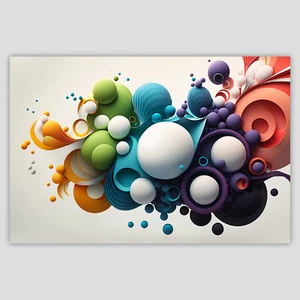 Abstraktes Bild mit harmonischen Farben - Leinwandbild #A25 - Bild 1 von 9