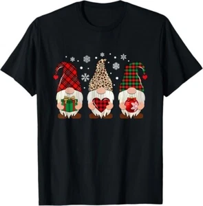 Three Gnome Shirt for Women Buffalo Leopard Christmas Pajama T-Shirt - XL - Picture 1 of 1