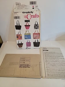 Simplicity Crafts 9963 Einkaufstaschen mit Taschen Nähmuster - Bild 1 von 3