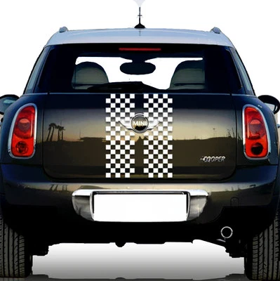 Checkerboard Car Trunk Luggage Decor Trim Sticker Decal For Mini Cooper R60 - Image 1 of 3