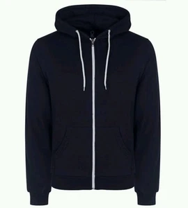 Slim Fit Mens Hoodie, Soul Star Fleece Navy. Size S - Picture 1 of 2