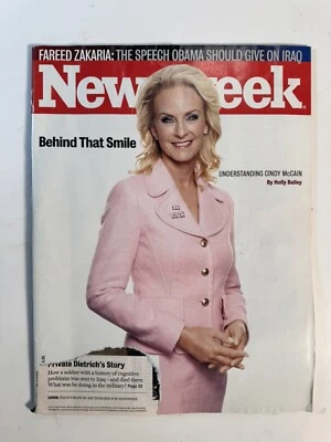 Newsweek Magazine June 30, 2008 Cindy McCain Obama Fareed Zakaria - Image 1 of 2