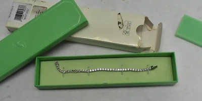 Swarovski Matrix Tennis Bracelet Round Cut White Rhodium Plated 5648937 $225 - Image 1 of 4