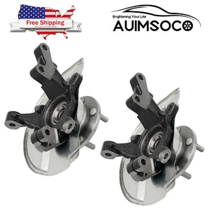 Front Steering Knuckle + Wheel Hub Bearings Combo For Dodge Caliber 2007-2012 - Foto 1 di 14