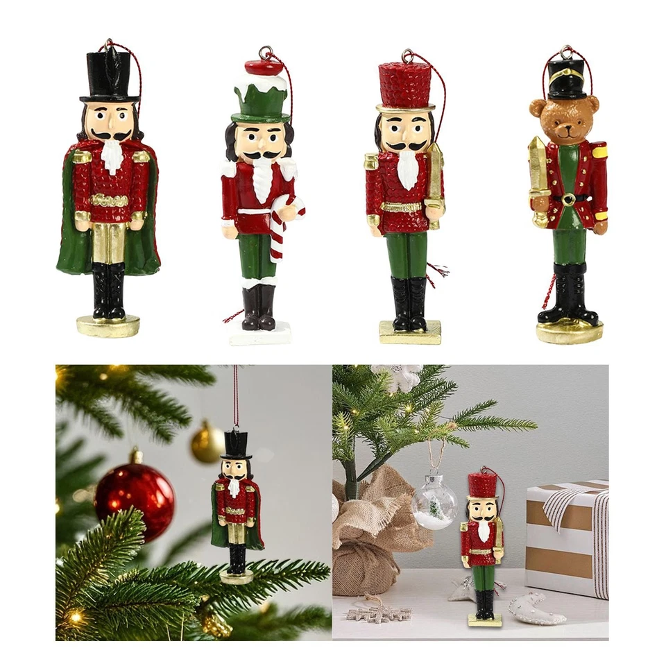 Christmas Nutcracker Hanging Ornament Soldier Figure Artwork Resin Xmas Decor - Image 1 of 1