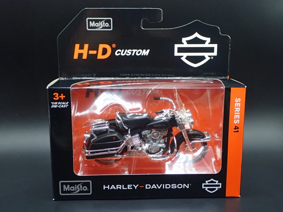 Motocicleta diecast Electra Glide Harley Davidson serie 41 1/18 1966 66 FLH Foto 1 de 4