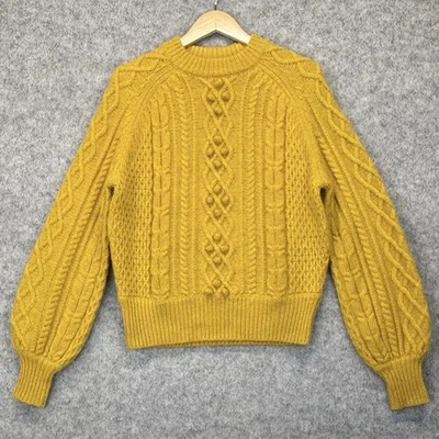 Demylee X J.Crew Jersey Manga Globo Talla Pequeña Mujer’s Mostaza En muy buena condición Foto 1 de 4