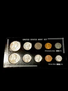 1959 P & D Silver Mint Set Toned Brilliant Uncirculated Set Of 10 - Picture 1 of 10