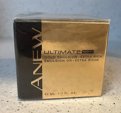 Emulsión ANEW Ultimate Night Gold extra rica 1,7 OZ NUEVA EN PAQUETE Foto 1 de 2