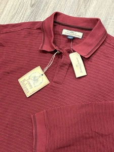 Tommy Bahama Rugby Polo Textured Long Sleeve Collard Shirt NWT Size Large - Picture 1 of 9