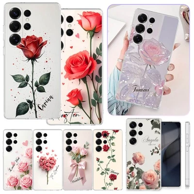 Rose Print Custom Shockproof Phone Case Cover For Samsung Galaxy S25 S24 S23 A16