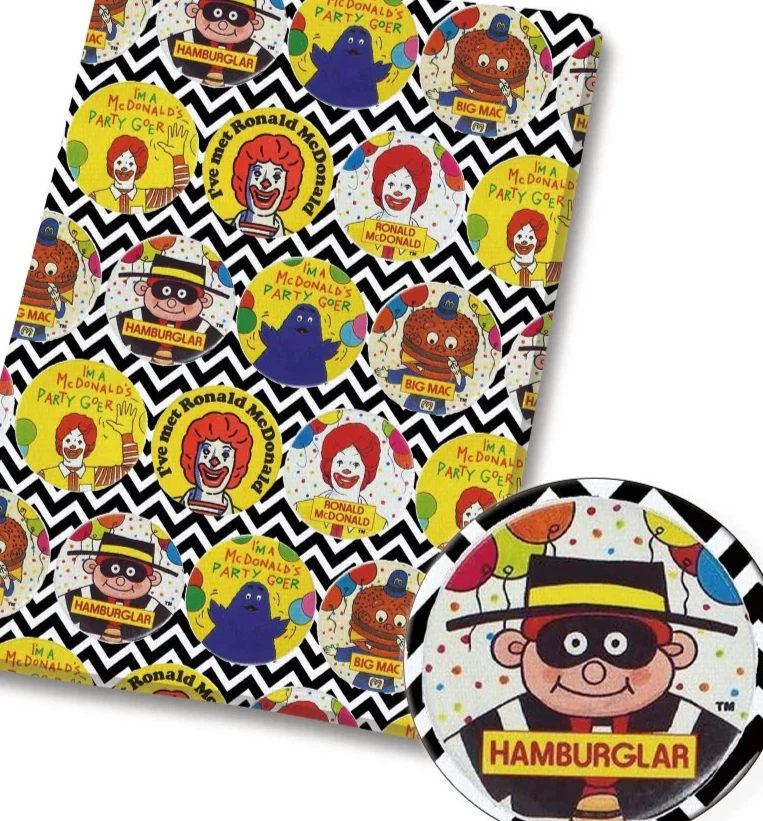 Tecido de algodão McDonalds personagem fast food meia jarda (18” x 55”) 2702 - Imagem 1 de 1