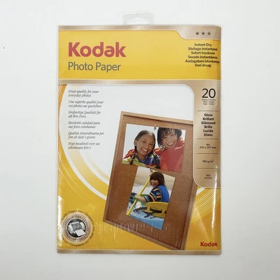 KODAK Premium Gloss Printer Photo Paper A4 180 GSM 20 Sheets - NEW & SEALED - Image 1 of 4