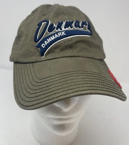 Denmark Danmark Embroidered Nordic Souvenir Adjustable Strap Cap Hat Green - Picture 1 of 9