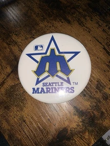 Vintage Seattle Mariners Baseball 3 1/2" Pinback Button RARE ALL STAR GAME - Picture 1 of 3