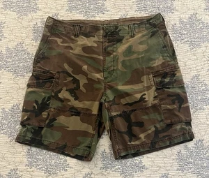 Polo Ralph Lauren Camo Cargo Shorts Mens 38 x 10 Green Woodland Utility Military - Picture 1 of 9