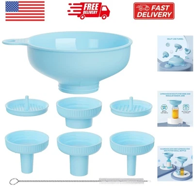 Funil versátil boca larga, conservas para uso na cozinha, cozinheiro plástico de qualidade alimentar... - Imagem 1 de 4