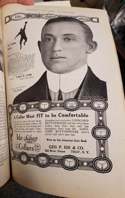 RARE UNRESTORED APRIL 1912 Baseball Magazine NY GIANTS ISSUE  MATHEWSON  TY COBB - Image 1 of 4