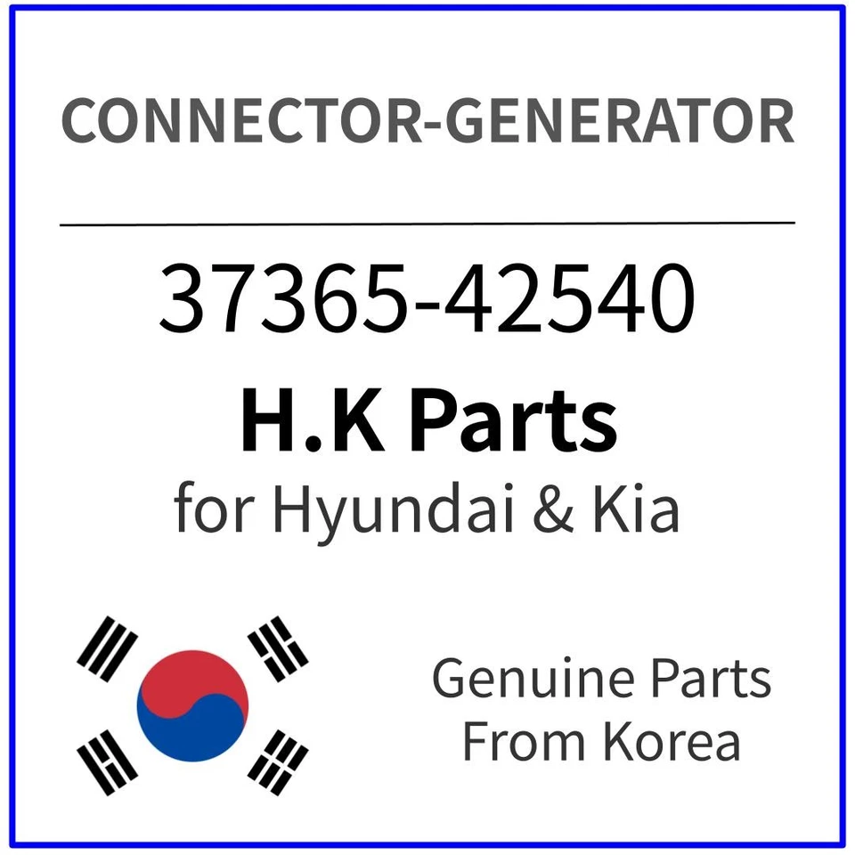 Genuine 37365-42540 CONNECTOR-GENERATOR for Hyundai / Kia - Image 1 of 1