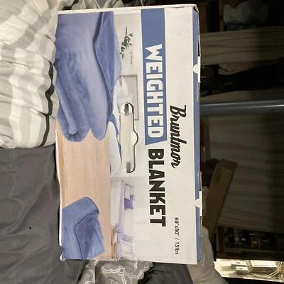 Weighted Bruntmor 60 inchx 80 inch Premium Weighted Cotton Blanket - Dark Grey - Image 1 of 2