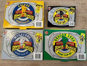 Mighty Morphin Power Rangers Flip Up 4 Zestaw książek 1994 Rzadki vintage