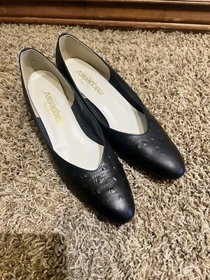 De colección Magdesians California Hecho en EE. UU. Cuero de Avestruz Superior Talla 9 Estrecho  Foto 1 de 4