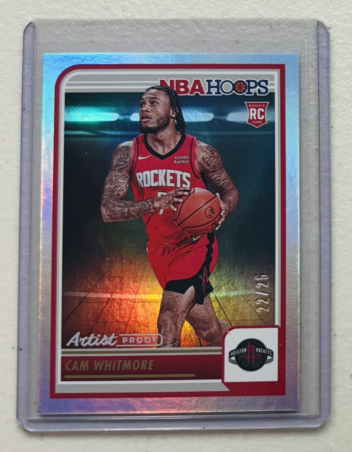 Cam Whitmore 2023-24 Panini Hoops Rookies Artist Proof Holo RC 22/25 #265