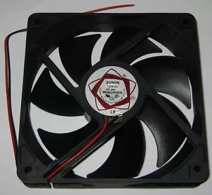 Sunon 120 mm Tube Axial Cooling Fan - 24 V DC - 80 CFM - 9" Wires - 2000 RPM - Picture 1 of 6