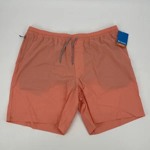 COLUMBIA Summerdry Shorts Coral Reef Size XXL 8 Inch Inseam Omni Shade UPF 50 - Picture 1 of 9