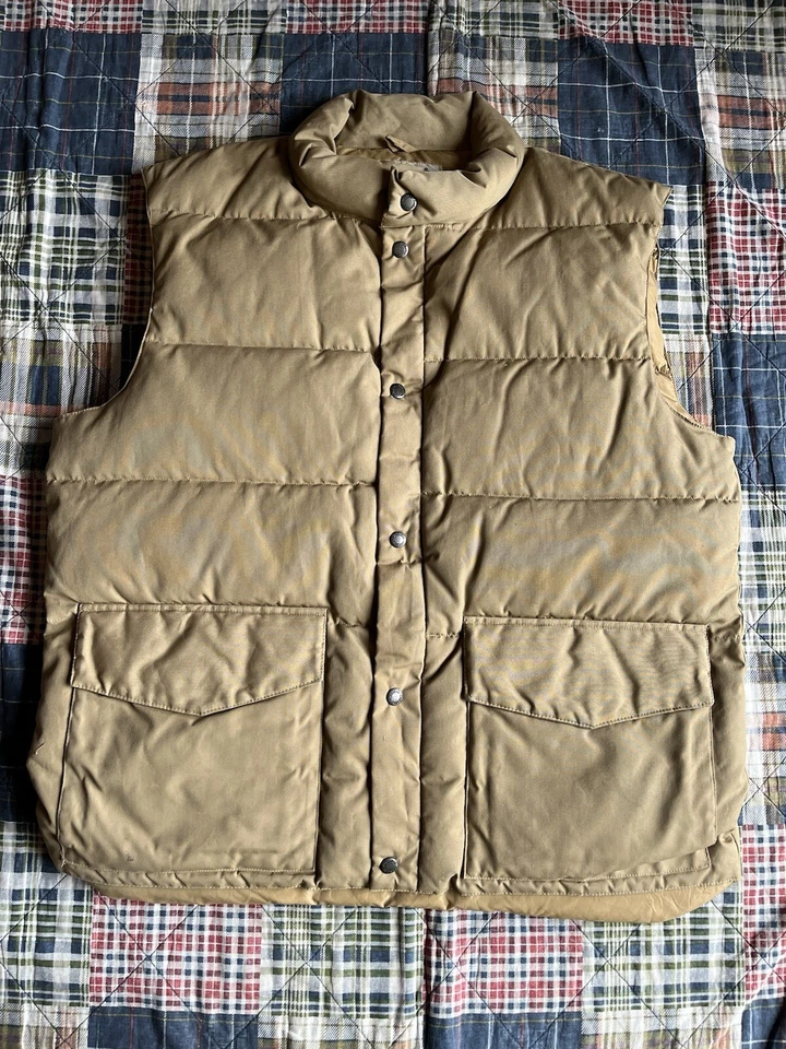 Vintage Cabela’s Waterfowl Down Tan Men’s Size 2XL Hunting Fishing Outdoor Vest - Image 1 of 4