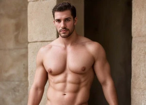 Handsome Male Nude Physique AI Art Photo Signed Limited Edition 8.5x11 2.25 - Picture 1 of 2