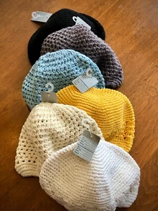 100 % Baumwolle KUFI Häkel Beanie Totenkopf Mütze Strickmütze Herren Damen 11 Farben zur Auswahl - Bild 1 von 24