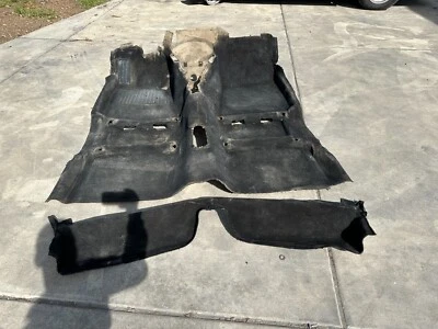 BMW E28 535I 524td Floor Covering Interior Carpet Black Set OEM 173K "PAINTED" - Image 1 of 4