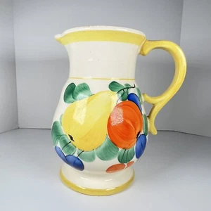 Tschechoslowakei Keramik handbemalt Krug Obst Cora 7,25"" Vintage - Bild 1 von 8