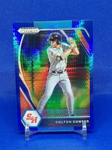 COLTON COWSER ~ 2021 Panini Prizm Draft Picks Carolina Blue Hyper Parallel PDP5