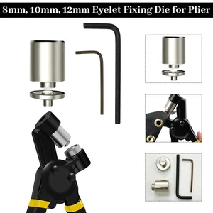 Troquel de ojales de 8 mm/10 mm 12 mm/para alicates lonas pancartas carteras cinturones manualidades hágalo usted mismo - Imagen 1 de 13