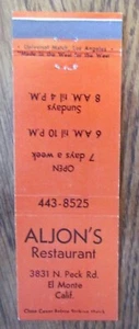 MADE IN THE WEST FOR THE WEST: ALJON'S RESTAURANT (EL MONTE, CALIFORNIA) -F15 - Picture 1 of 1