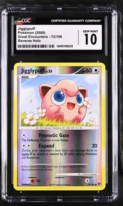 CGC 10 GEMAS COMO NUEVO Jigglypuff Reverso Holo 72/106 Pokémon Grandes Encuentros - Imagen 1 de 2