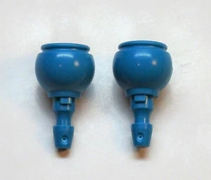 2 x Head Blue Blank Unprinted - Very Rare! Playmobil to Alien Magic Space - Picture 1 of 3