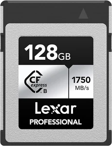 CF Card Lexar Professional 128GB CFexpress Type B Silver Card 4K VIDEO 1750MBs - Picture 1 of 6