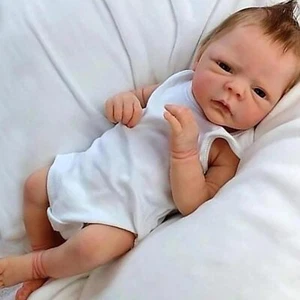 18 Inch Reborn Doll Young Full Body Silicone Lifelike Newborn Baby Baby Toy Gift - Picture 1 of 7